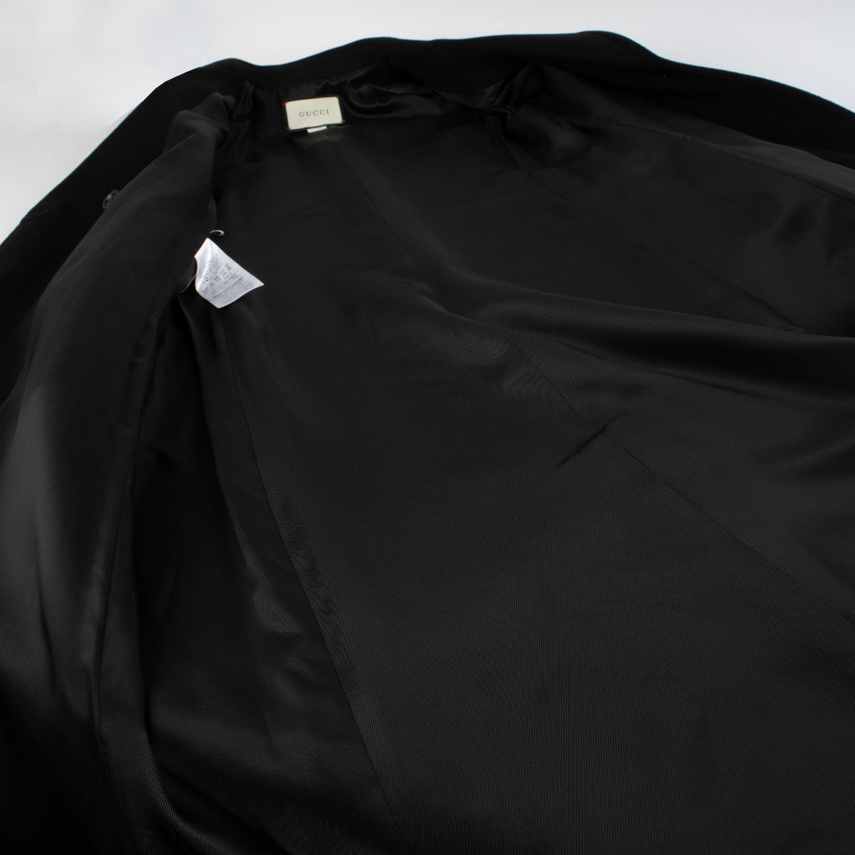 Gucci Zwarte Lange Mantel met Horsebit - Maat IT40