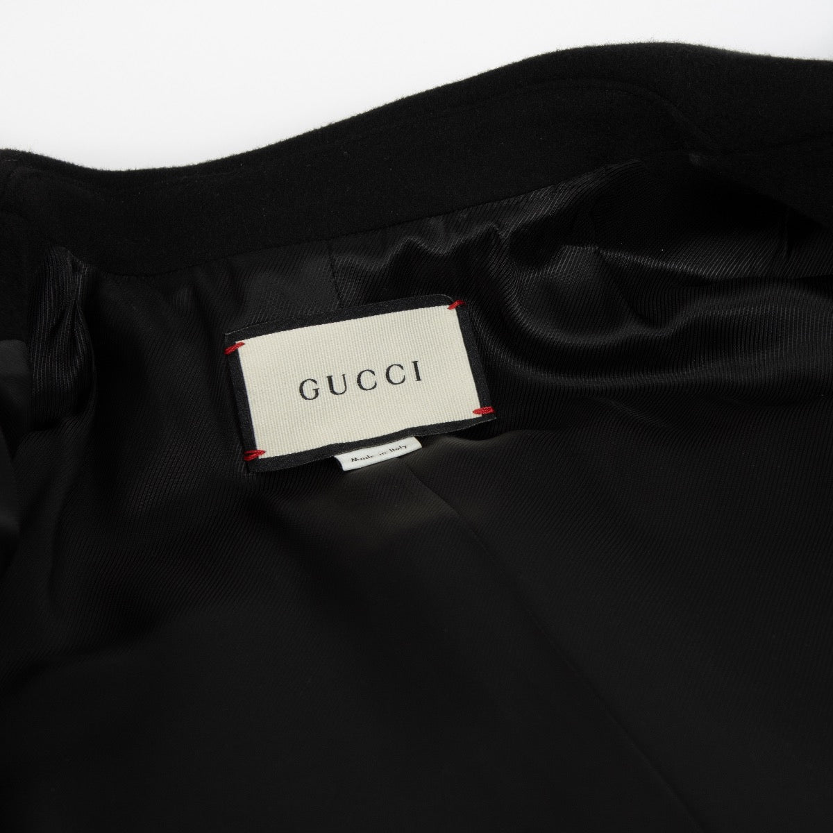 Gucci Zwarte Lange Mantel met Horsebit - Maat IT40