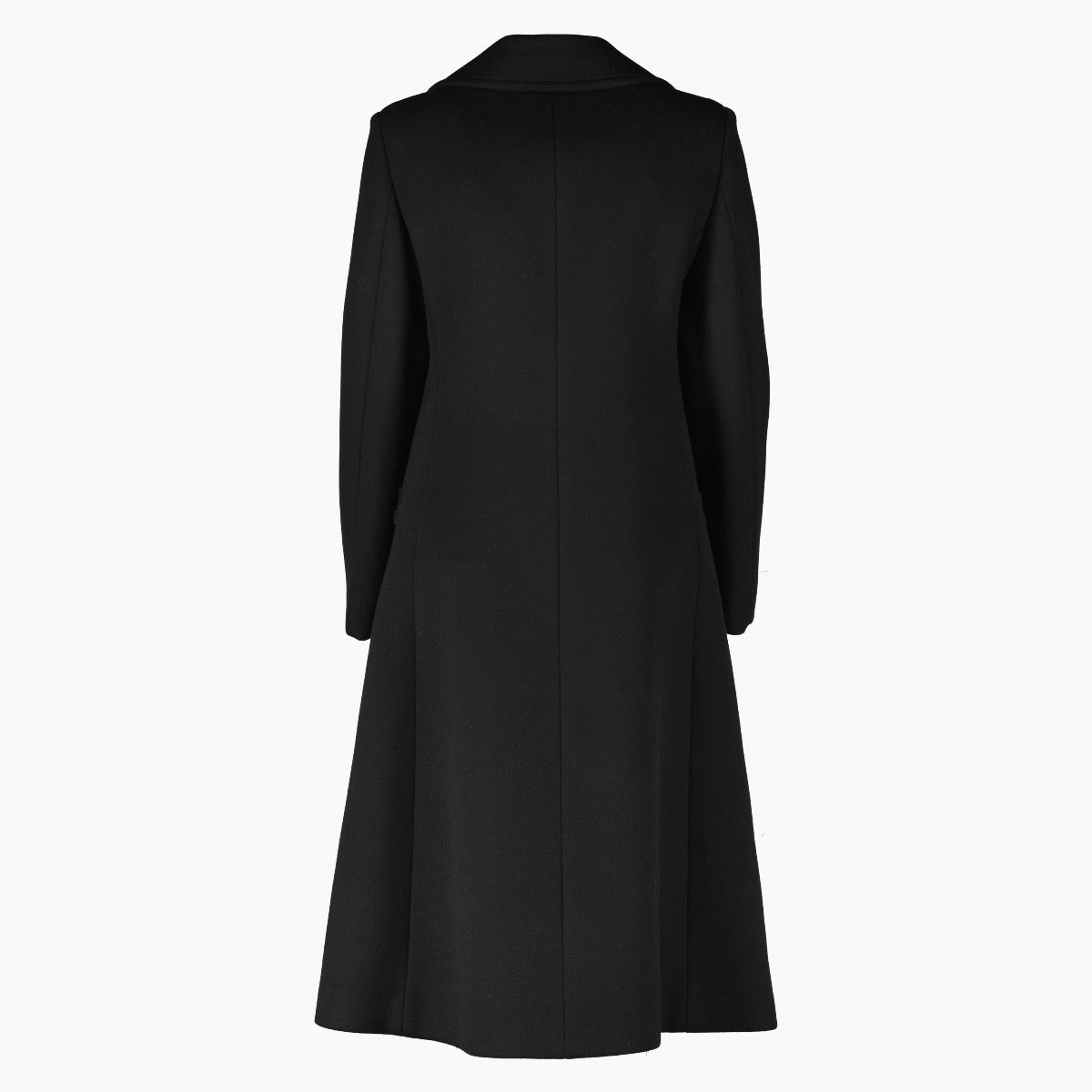 Gucci Zwarte Lange Mantel met Horsebit - Maat IT40