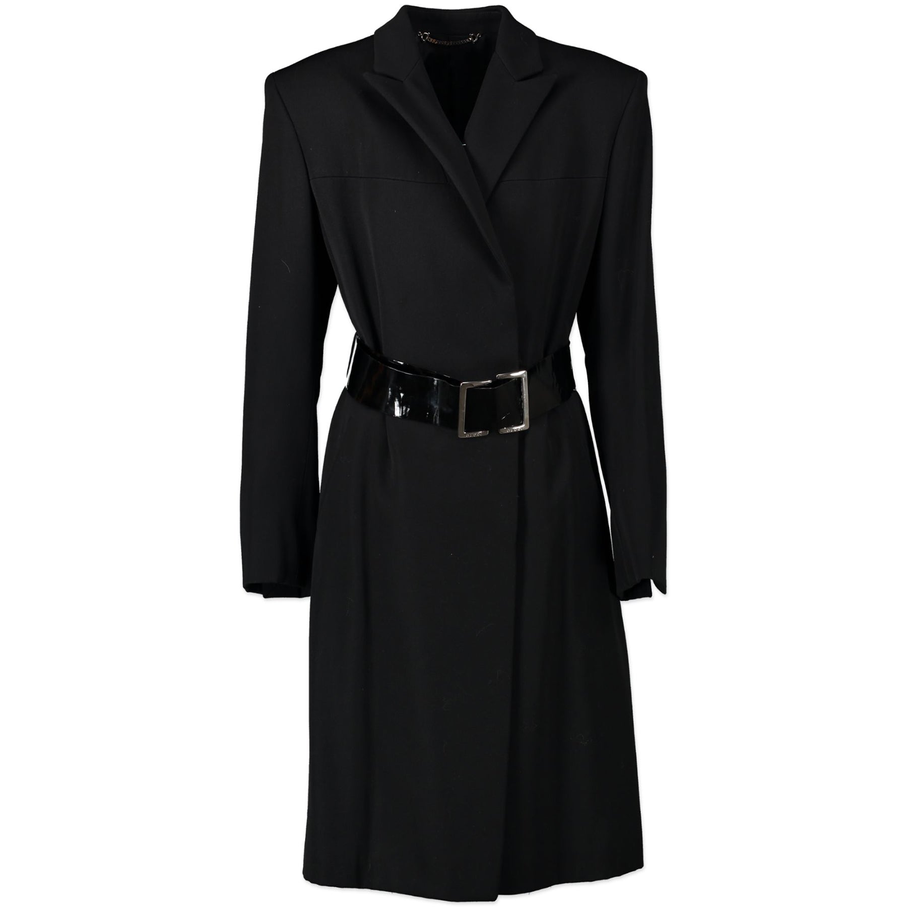 Koop authentieke tweedehand Gucci Black Wool Blend Single Breasted Long Coat - Size 42 aan de juiste prijs online in alle veiligheid LabelLOV luxe merken Antwerpen België