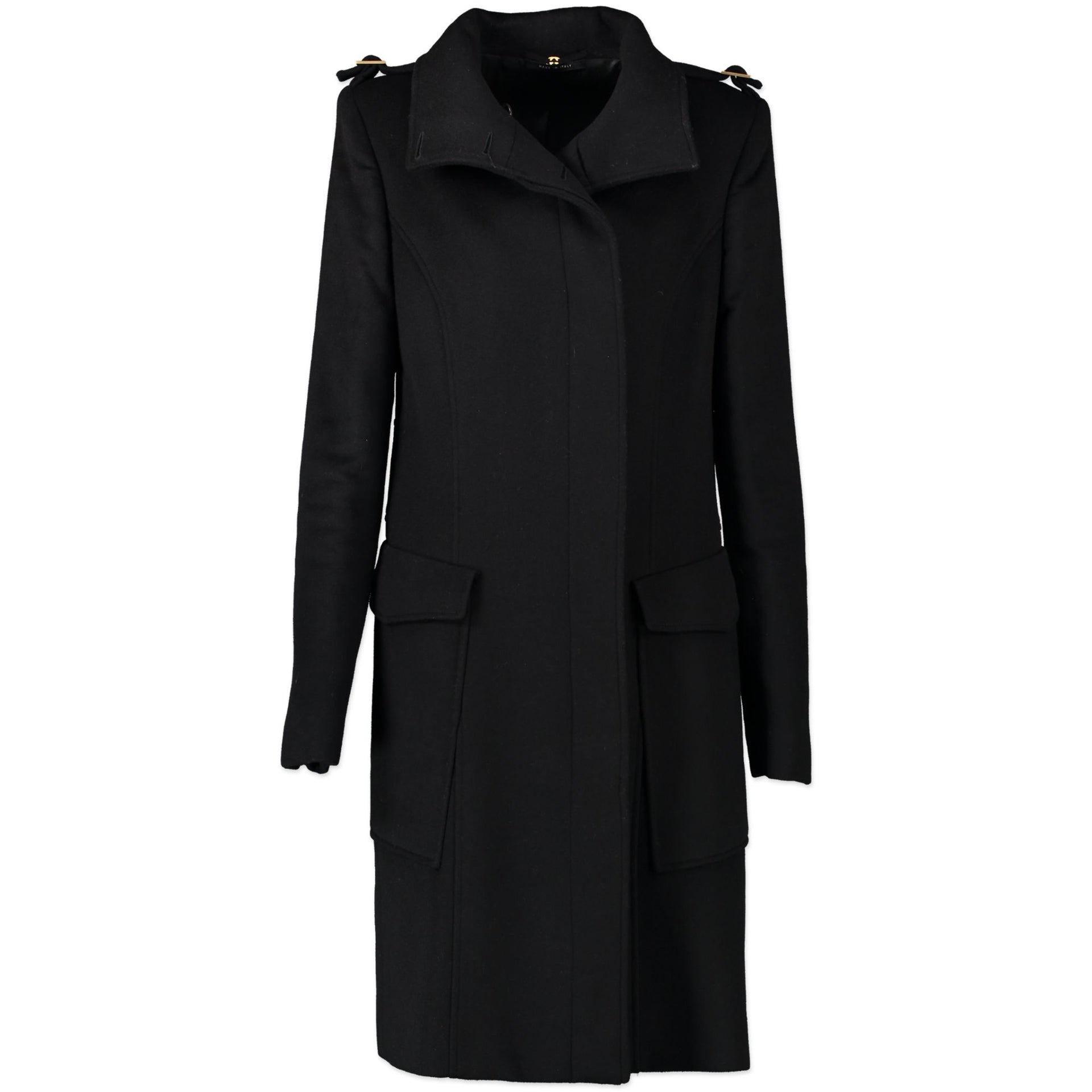 Gucci Black Wool Coat - Size 40 kopen en verkopen aan de beste prijs bij Labellov
