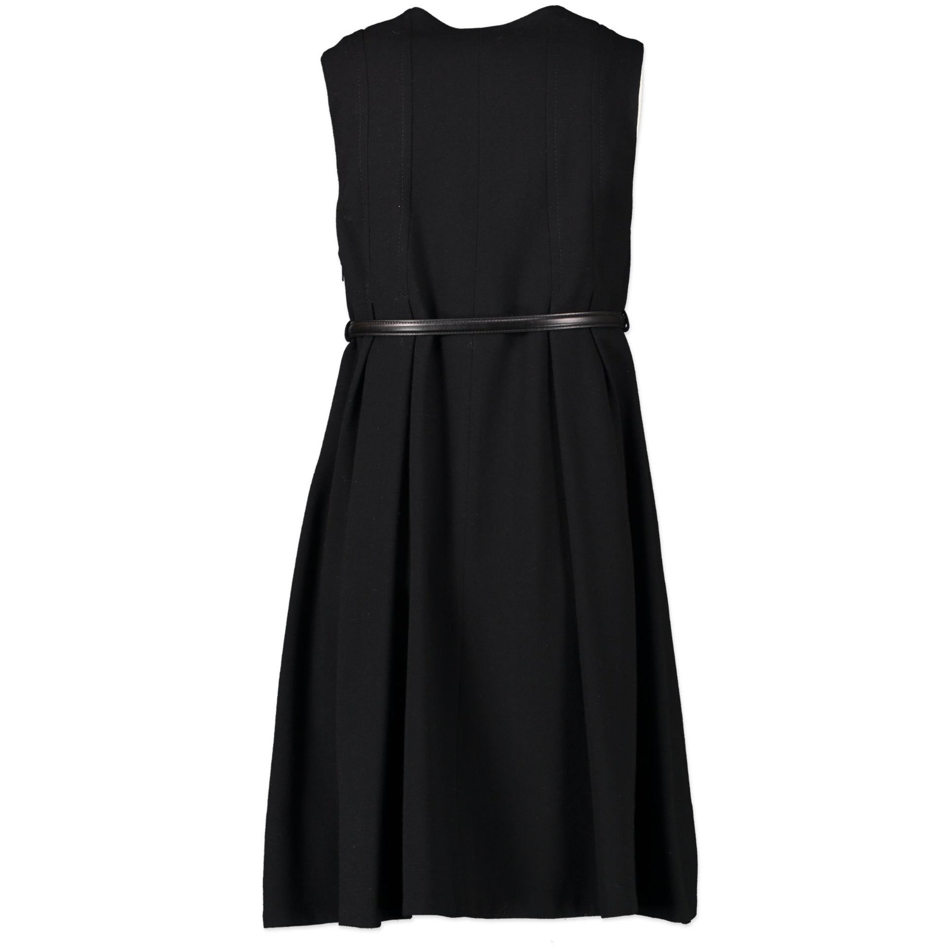 Gucci Black Wool Belt Midi Dress available online at Labellov secondhand luxury in Antwerp