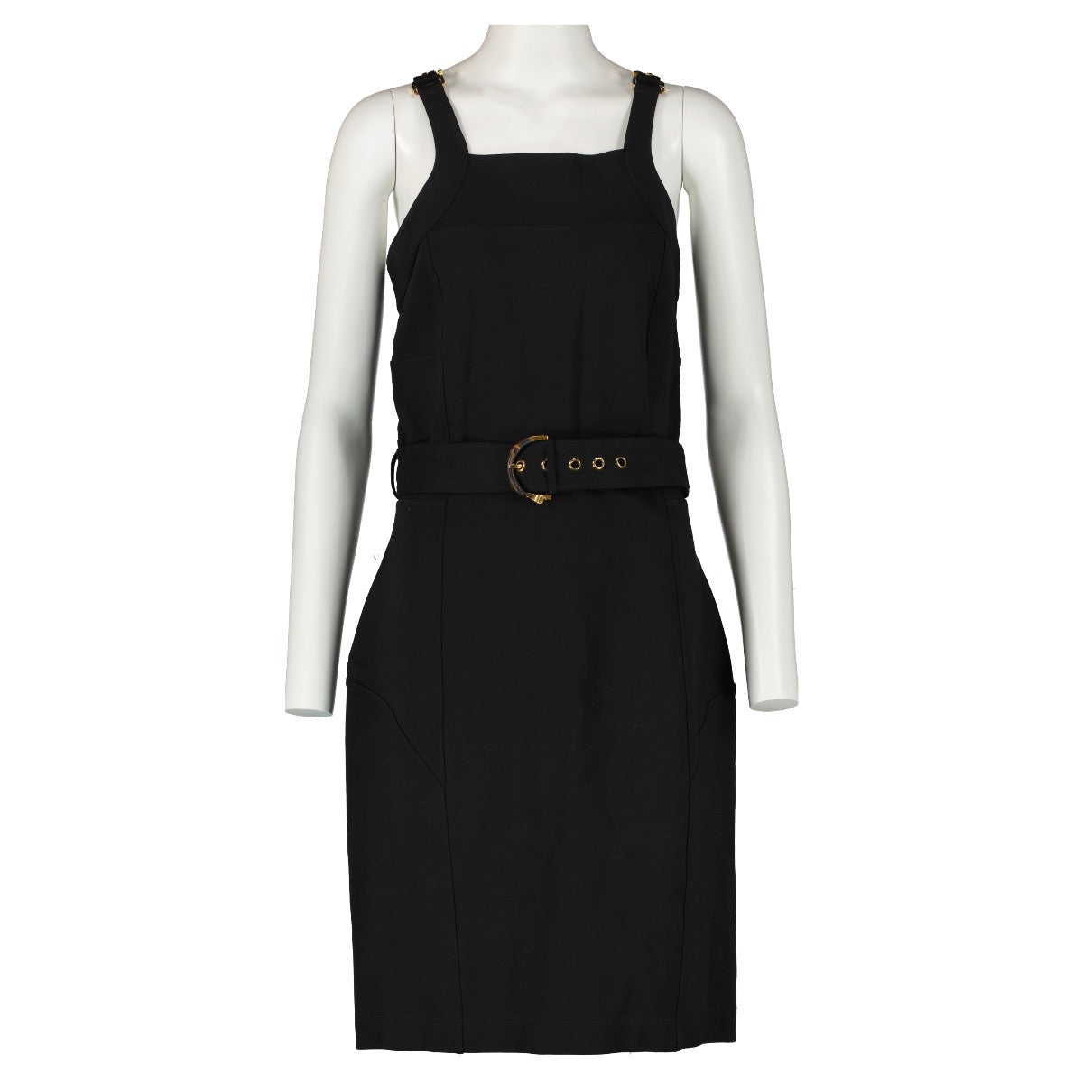 Gucci Black Bamboo Belted Dress