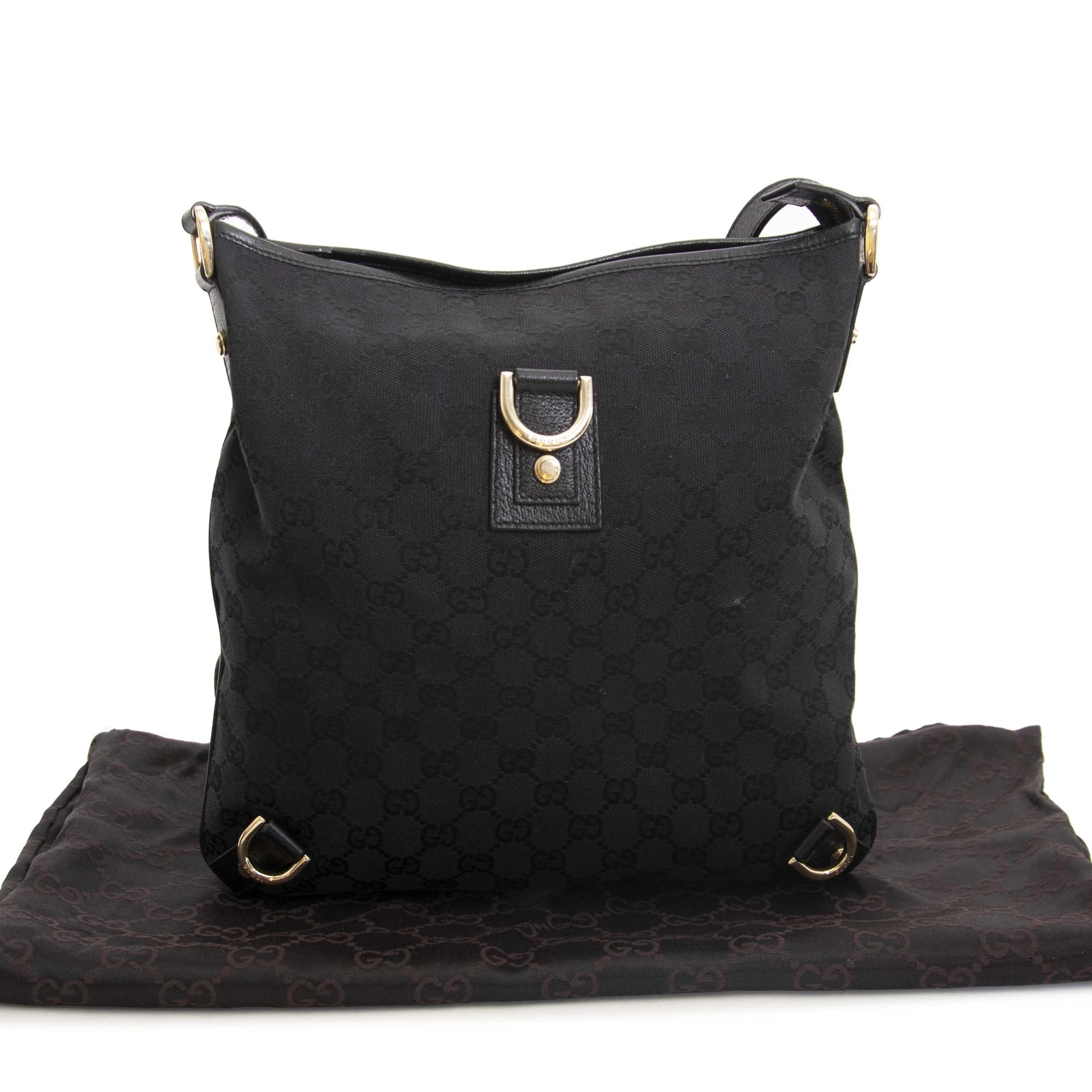 Gucci Black Monogram Shoulder Bag