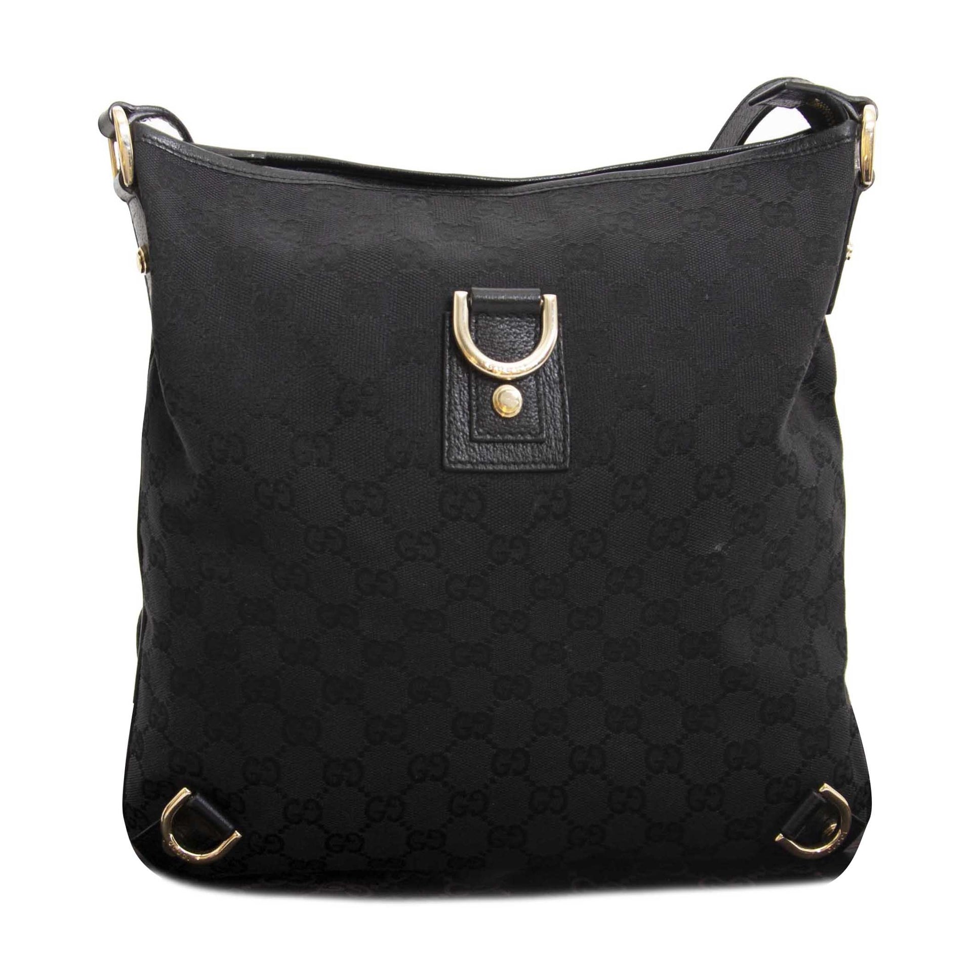 We buy and sell your authentic designer Gucci Black Monogram Shoulder Bag for sale online