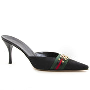 Gucci Black Monogram Mules - size 40