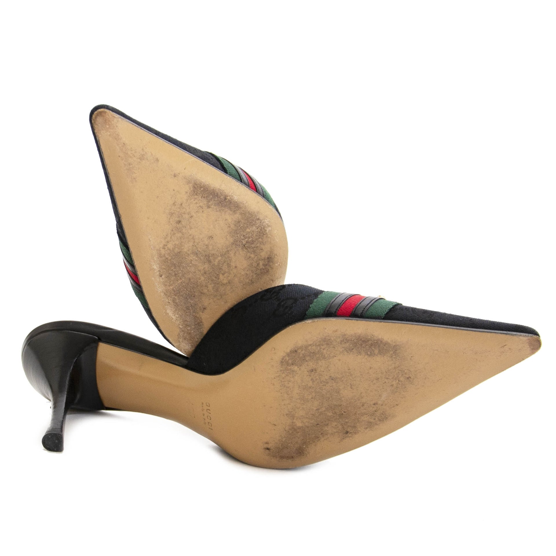 Gucci Black Monogram Mules - size 40