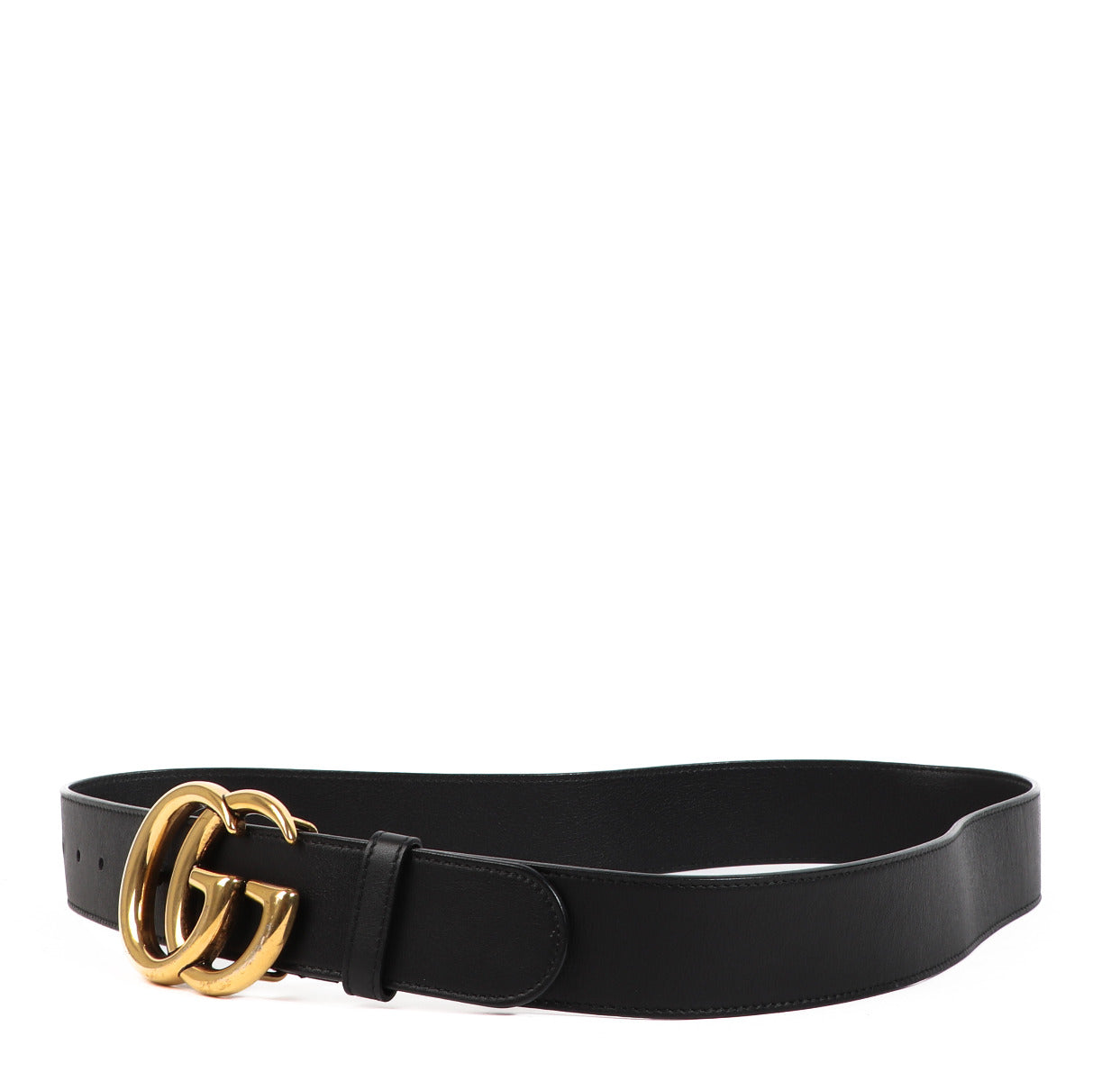 Gucci Zwarte Marmont Brede Riem - maat 90