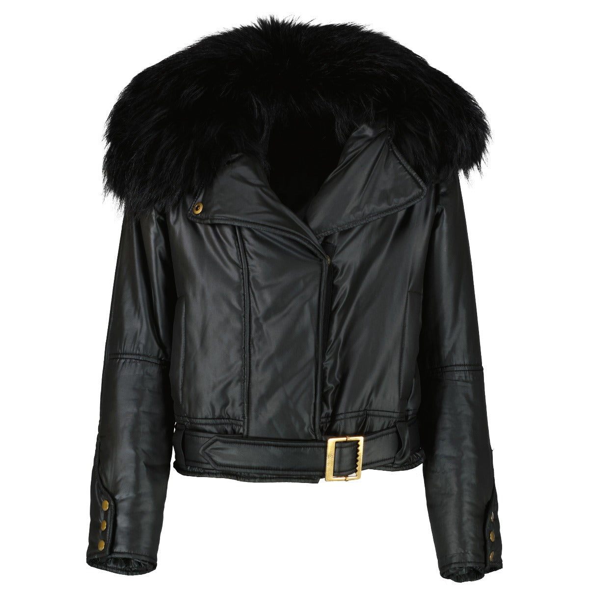 Gucci Black Jacket (IT 44 / EU 38) with fur collar. Shop at Labellov.