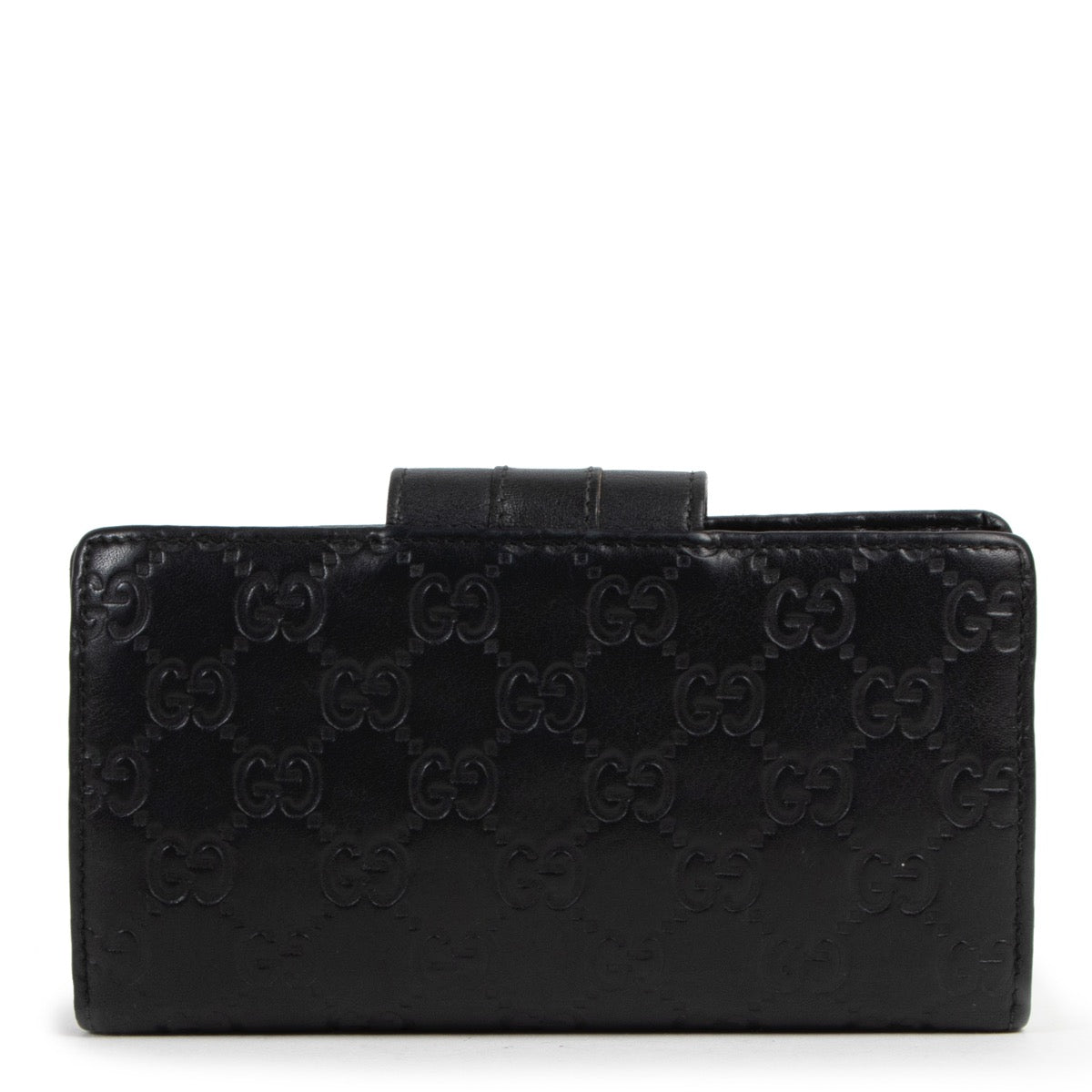 Koop authentieke tweedehands Gucci portemonnee in zwart met juiste prijs.