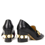 Gucci Black Marmont Pearl Heel Pumps