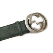 Gucci Green Logo Belt - size 95 te koop aan de beste prijs bij Labellov luxury in Antwerpen