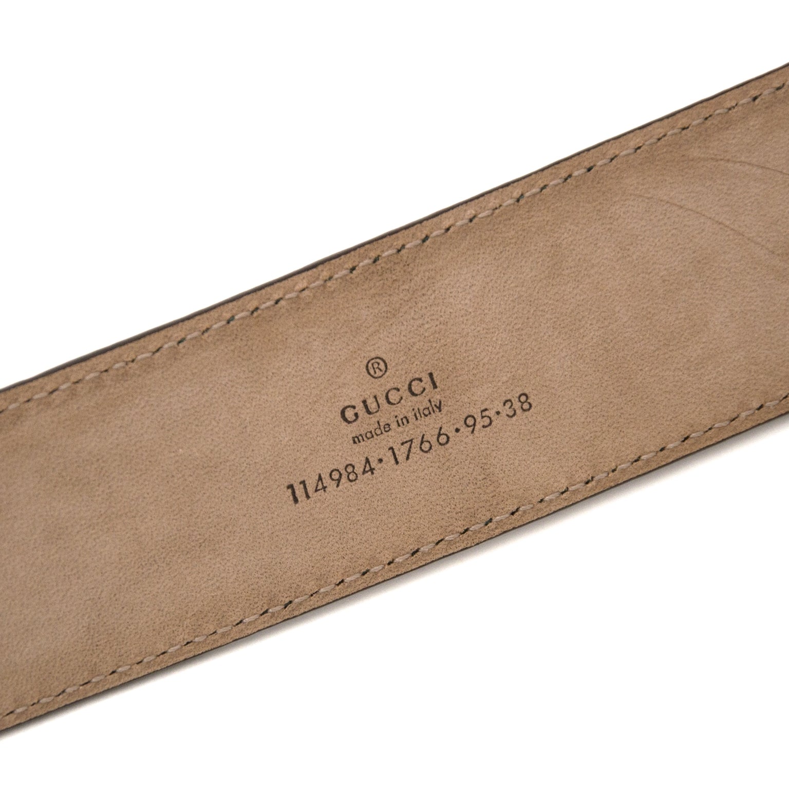 Gucci Green Logo Belt - size 95