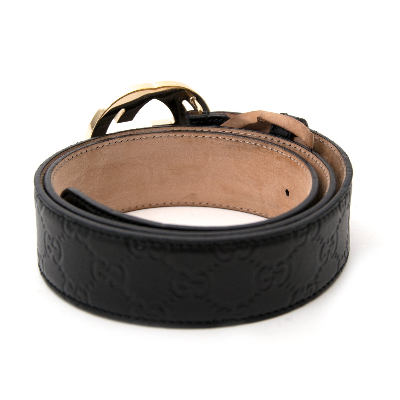 comme neuf sac a main Gucci Black Monogram GG Belt site enligne