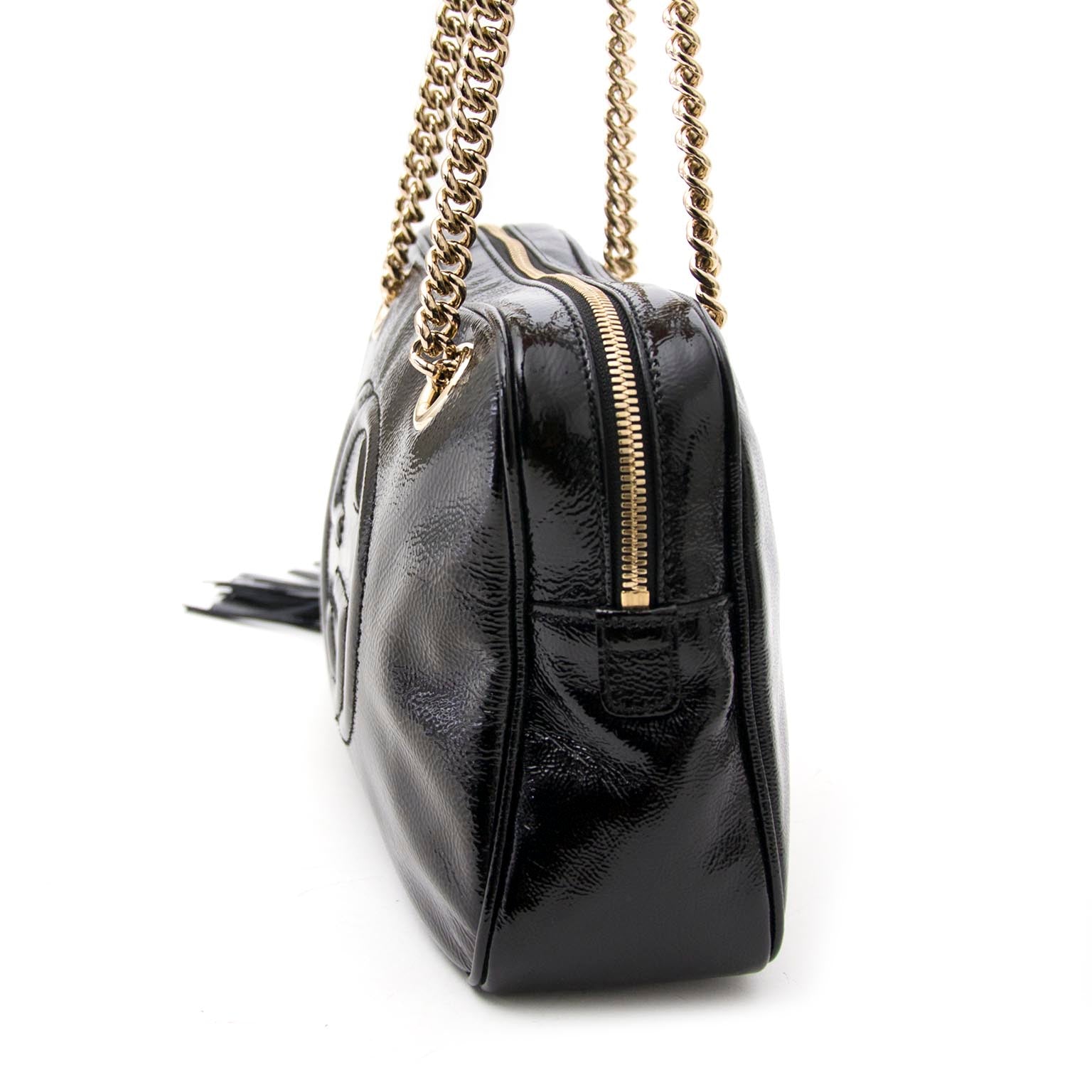 Gucci Patent Leather Disco Soho Chain Bag