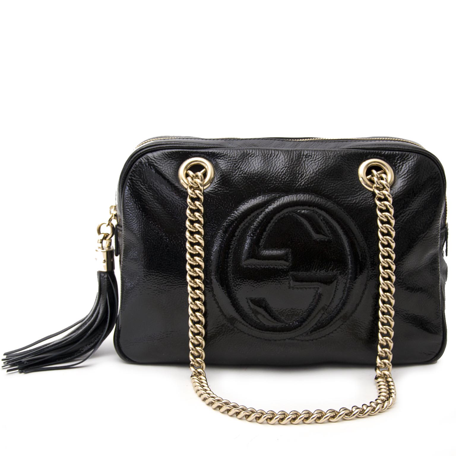 Brand new Gucci Patent Leather Disco Soho Chain Bag