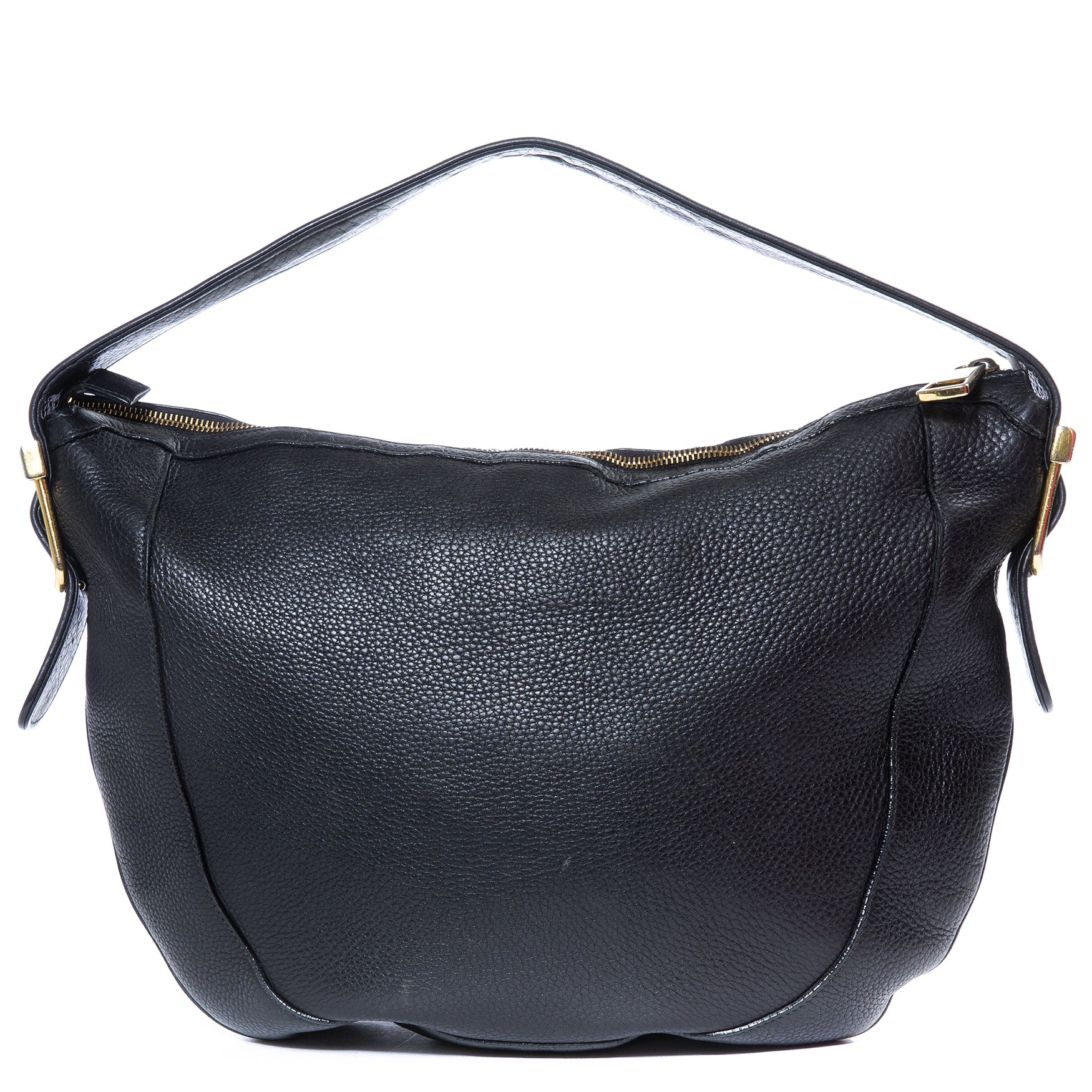 gucci black leather shoulder bag now for sale at labellov vintage fashion webshop belgium