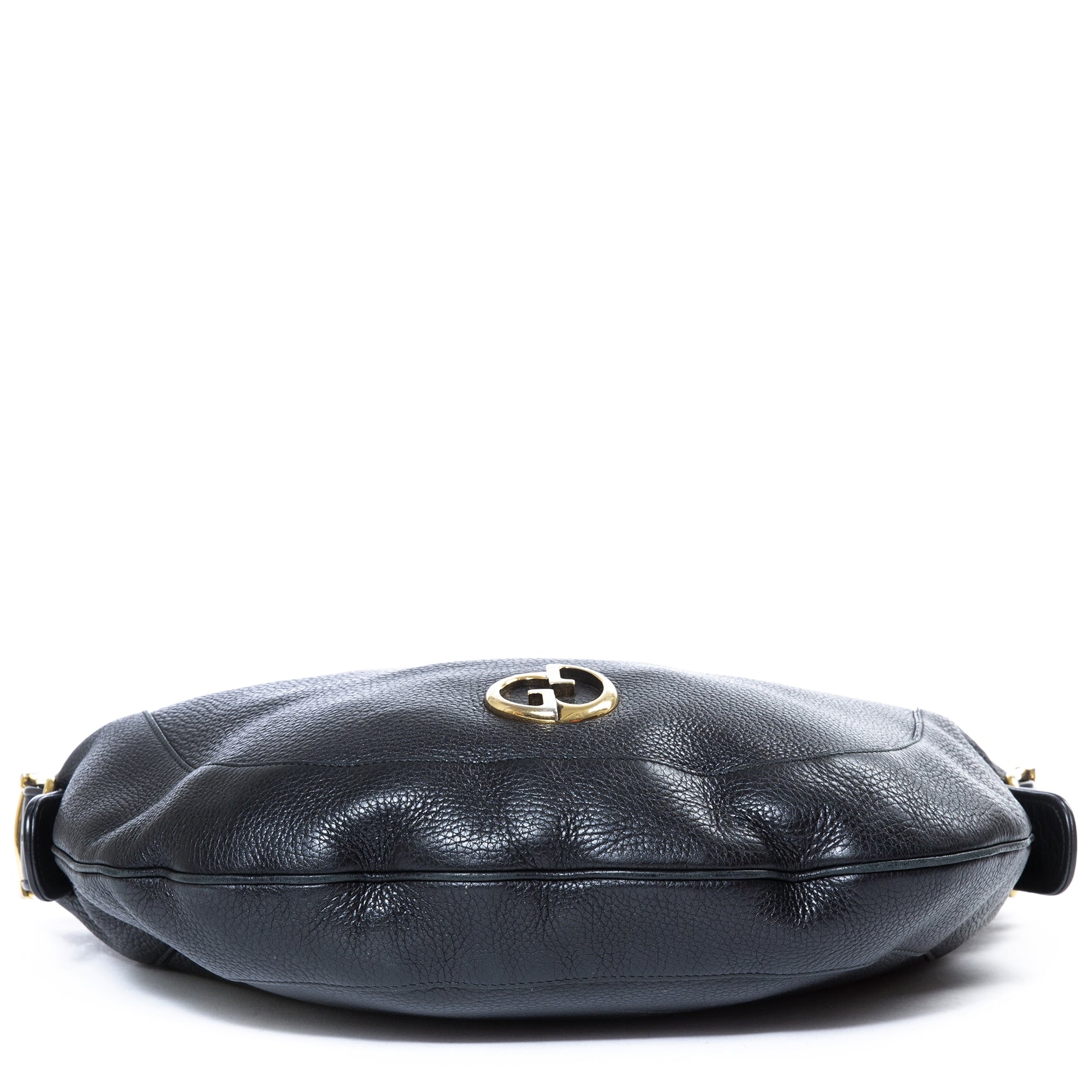 gucci black leather shoulder bag now for sale at labellov vintage fashion webshop belgium