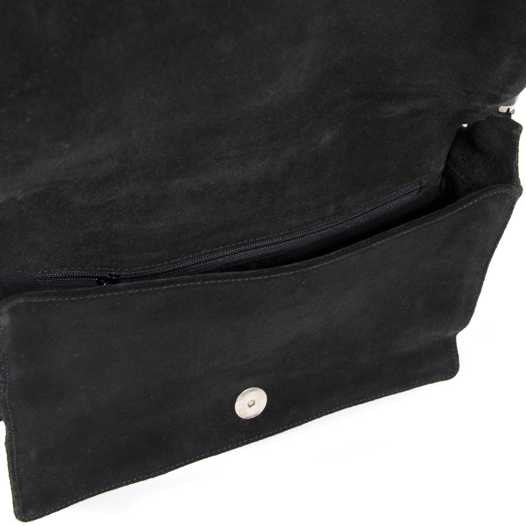 We buy and sell your authentic Gucci Black Suede Bamboo Shoulder Bag