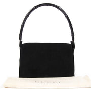 Gucci Black Suede Bamboo Shoulder Bag kopen en verkopen aan de beste prijs