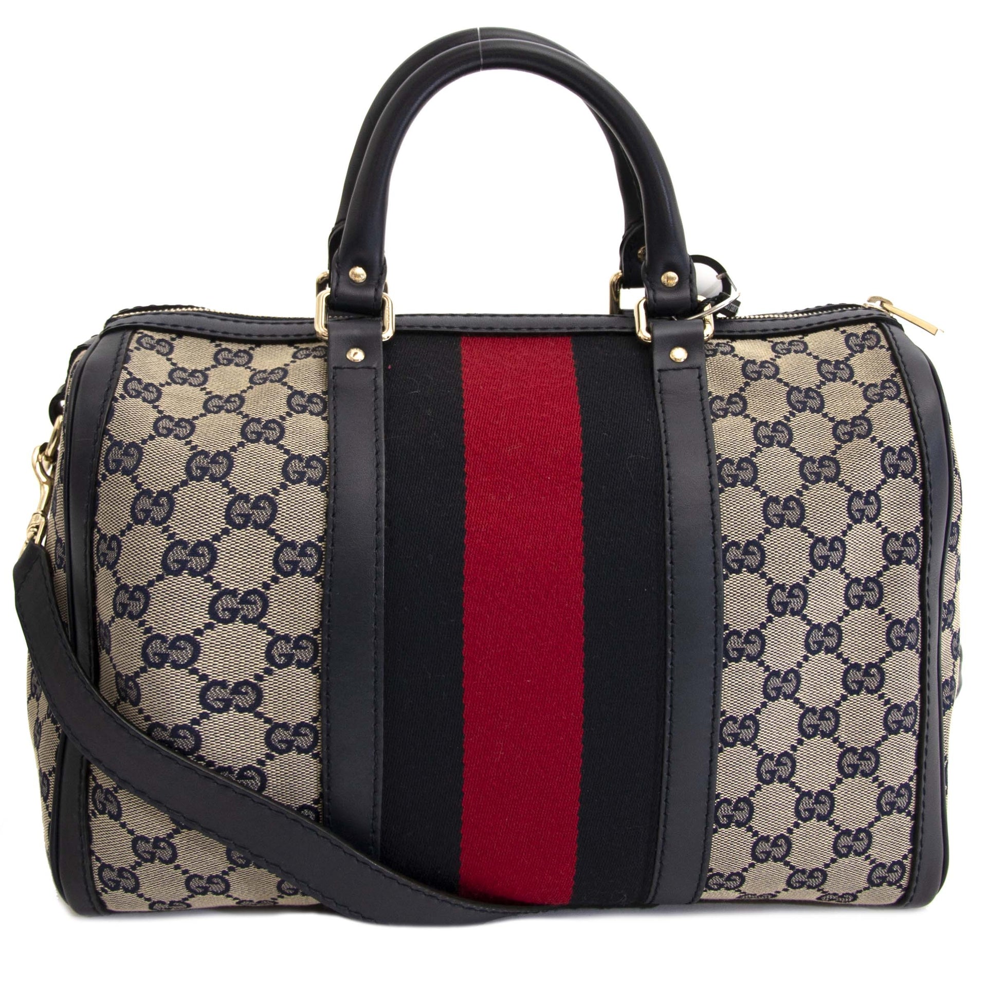 Gucci Vintage Web Original GG Boston Bag verkrijgbaar in Antwerpen
