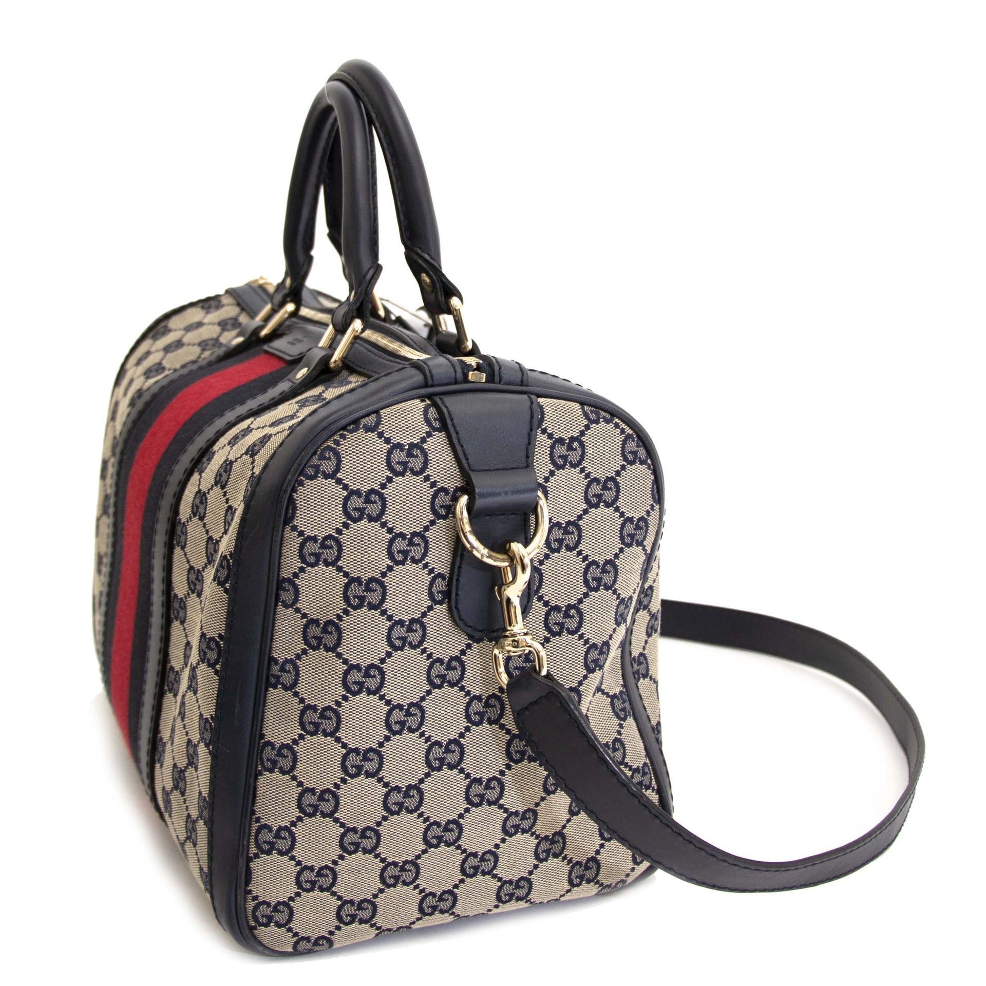 Gucci Vintage Web Original GG Boston Bag