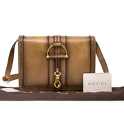 100% authentic with certificates Gucci Duilio Brogue Leather Shoulder Bag