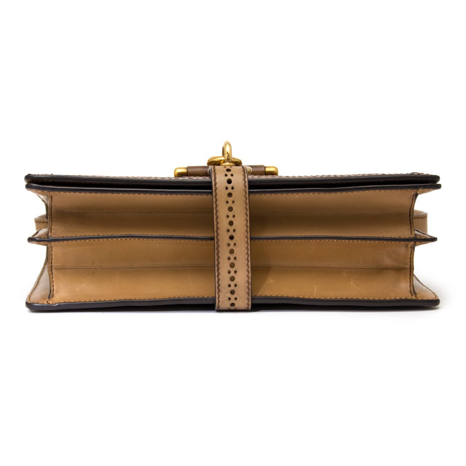 Gucci Duilio Brogue Leather Shoulder Bag in brand new condition for the best price with worldwide shipping available on Labellov