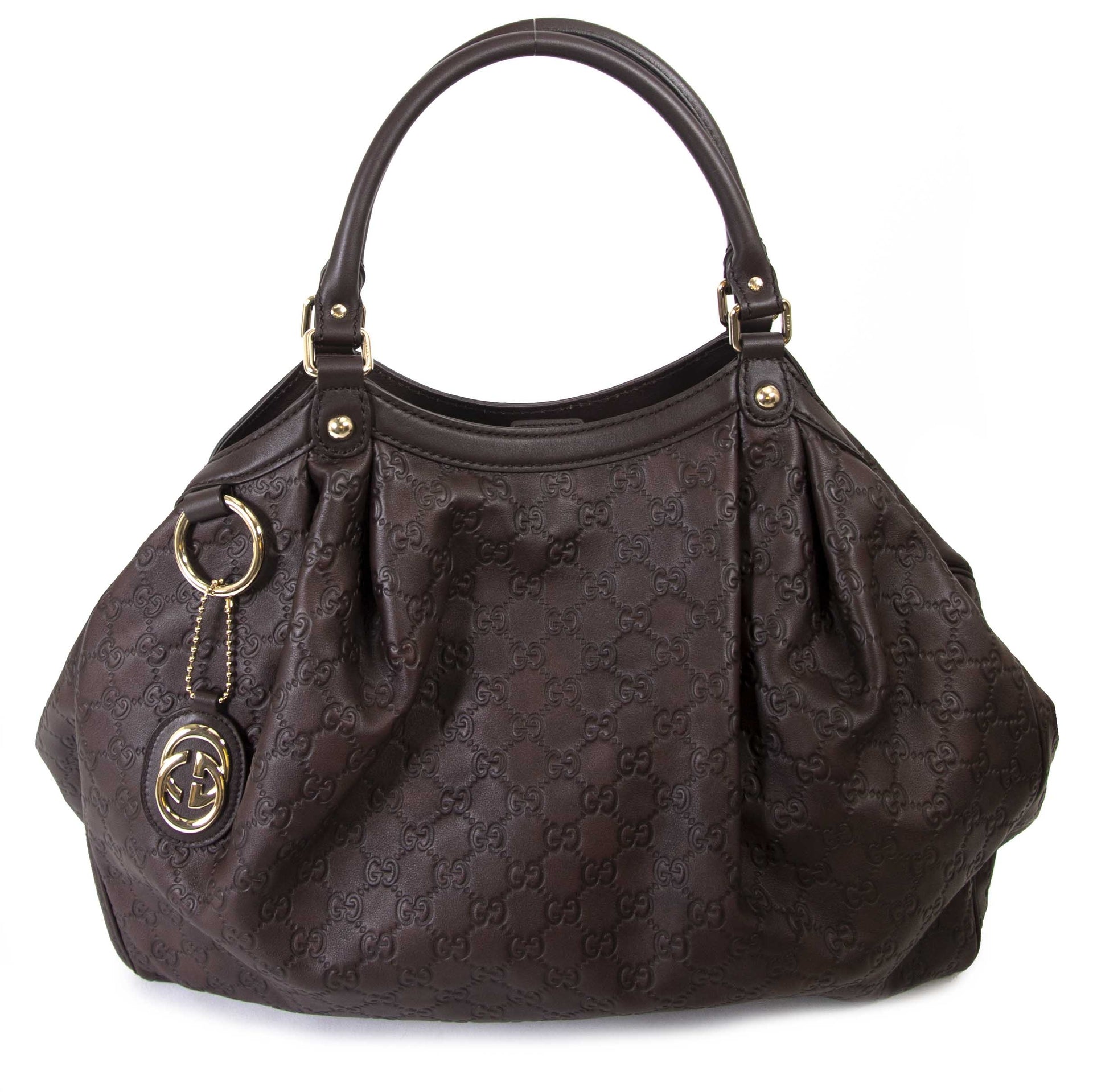 Gucci Sukey Monogram Leather Bag now for sale at labellov vintage fashion webshop belgium