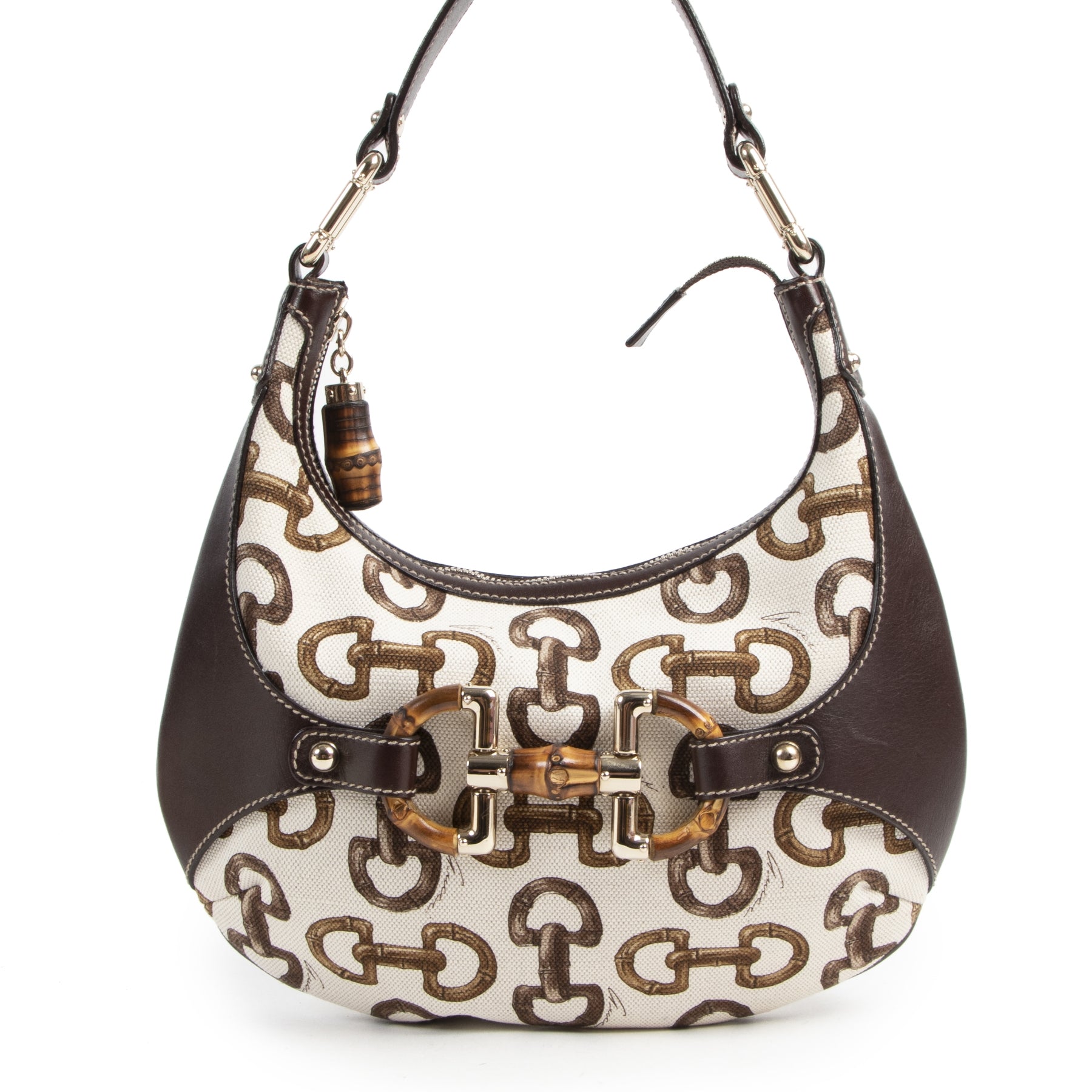 Gucci Horsebit Print Bamboo Amalfi Bag for the best price at Labellov secondhand luxury