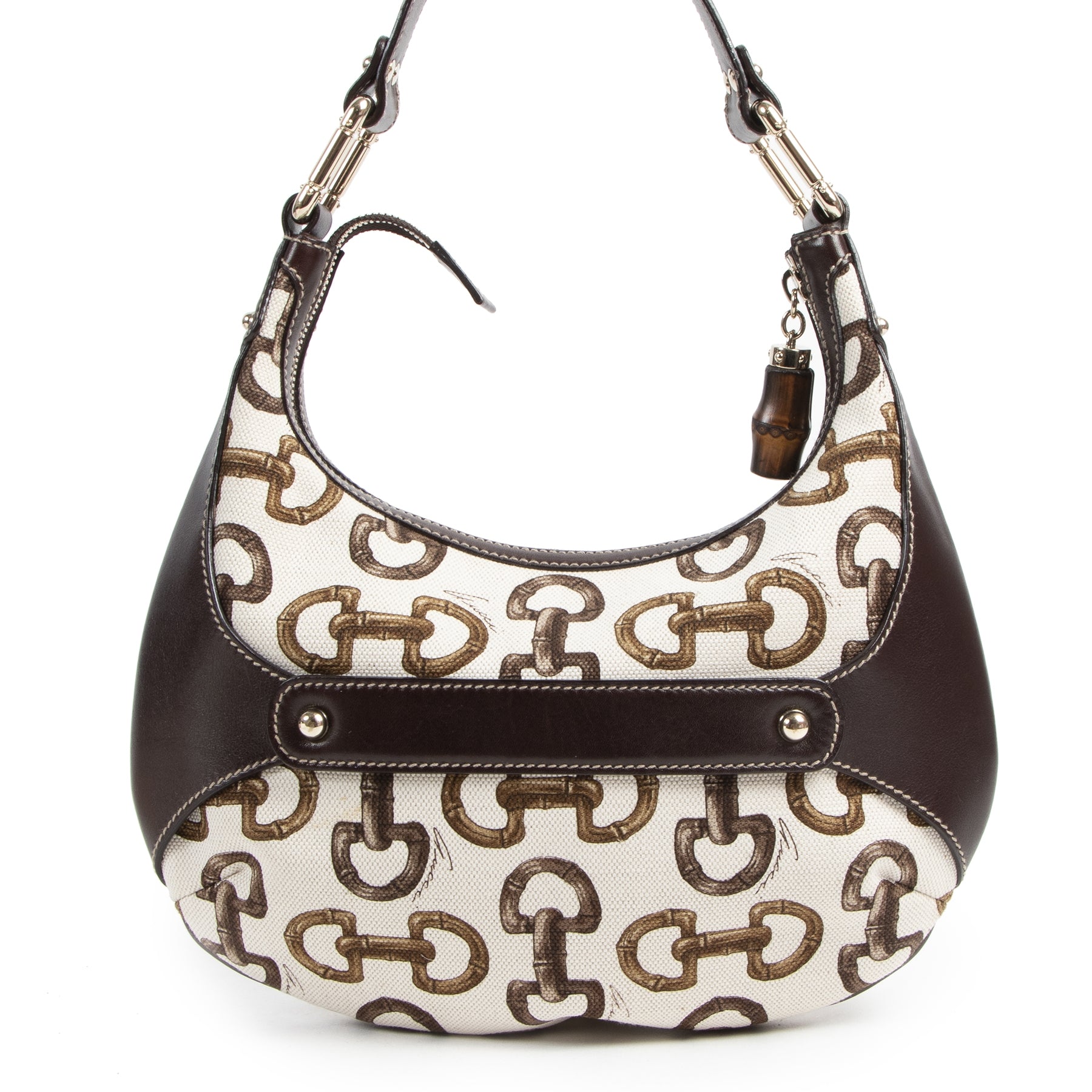 Sac Amalfi en bambou imprimé mors de cheval Gucci