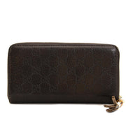 gucci signature bruin leder zip portefuille te koop bij labellov vintage webshop aan de laagste prijs