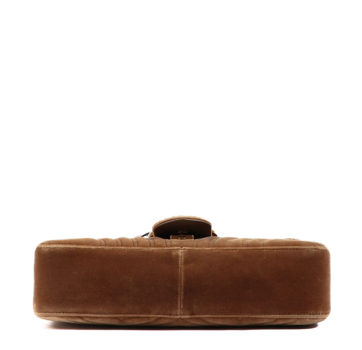 Gucci GG Marmont Taupe Fluweel Medium Schoudertas