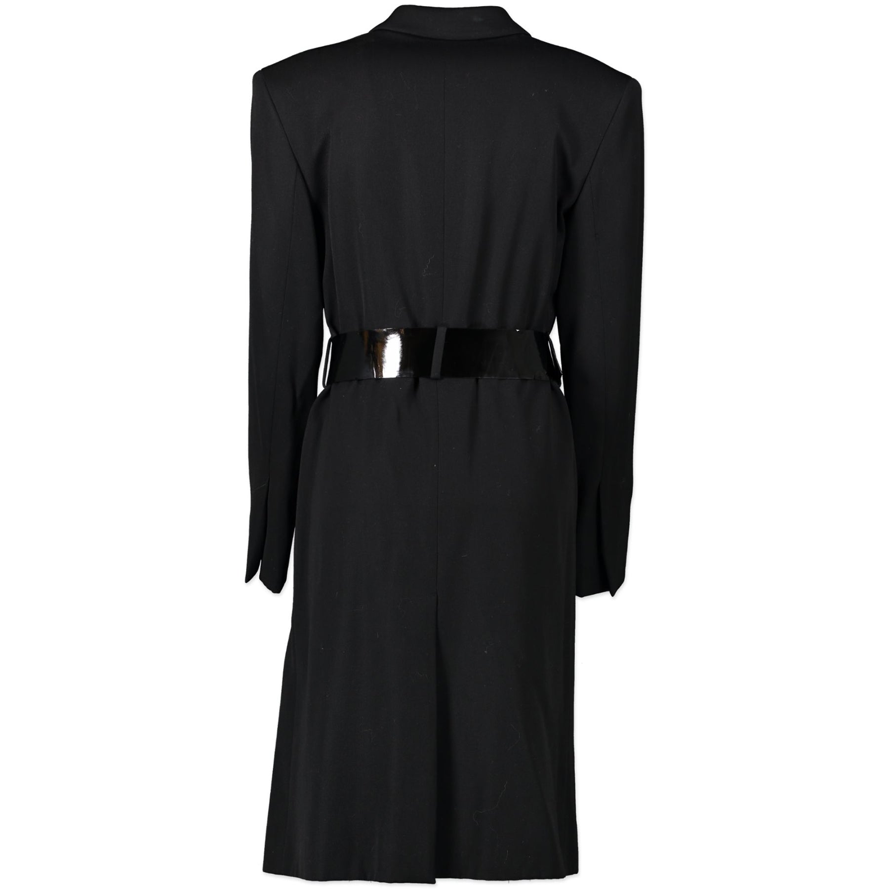 Buy Authentic secondhand Gucci Black Wool Blend Single Breasted Long Coat - Size 42 at the right price online safe and secure online webshop Luxery brand LabelLOV Antwerp Belgium