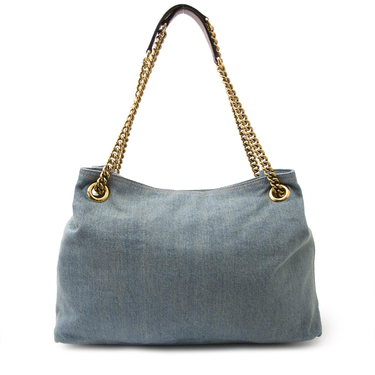 Gucci Soho Medium Blue Denim Tote