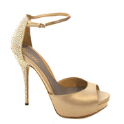 Gucci Nude Satin and Swarovski Heels - size 39