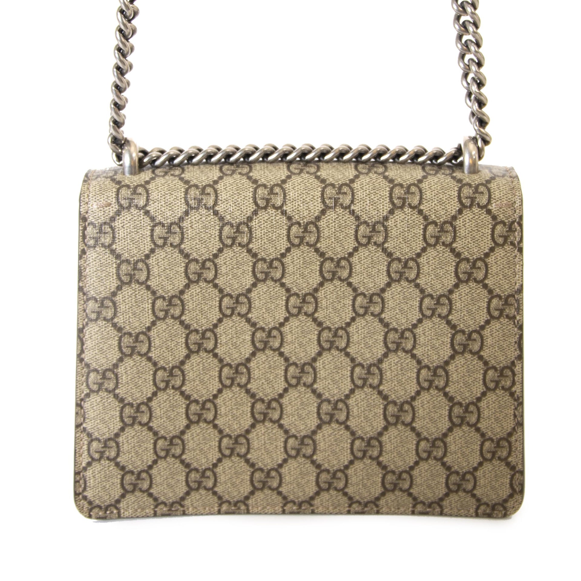 Gucci Dionysus GG Supreme Mini tas nu te koop bij labellov vintage mode webshop belgië