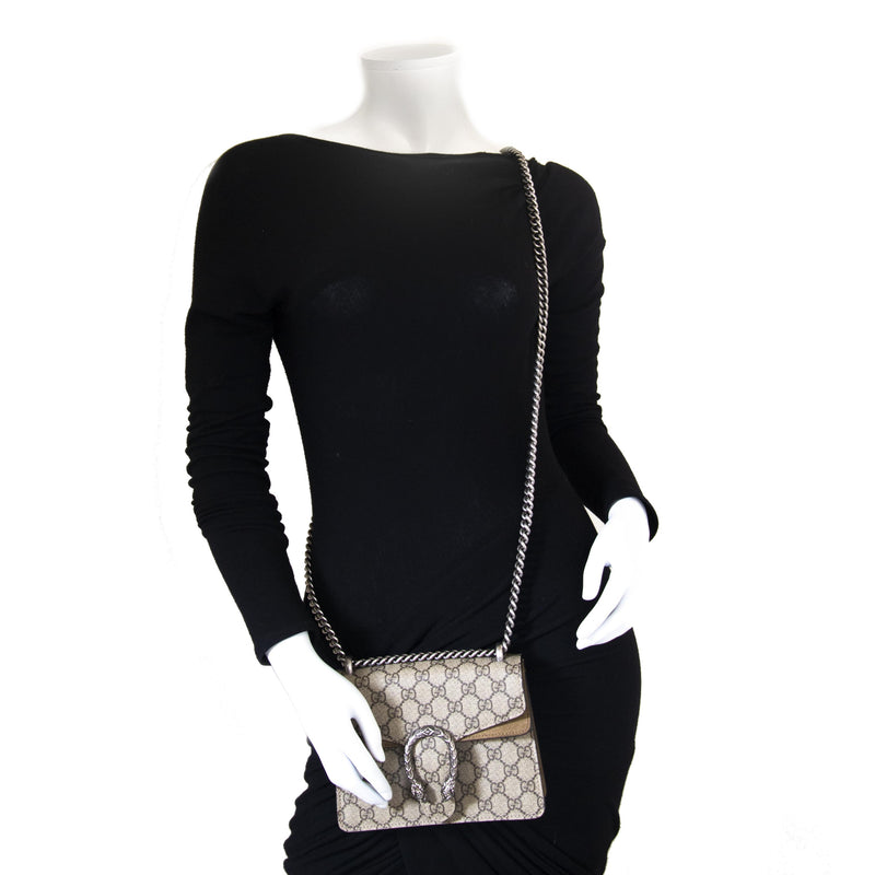 Gucci Dionysus GG Supreme Mini Bag now for sale at labellov vintage fashion webshop belgium