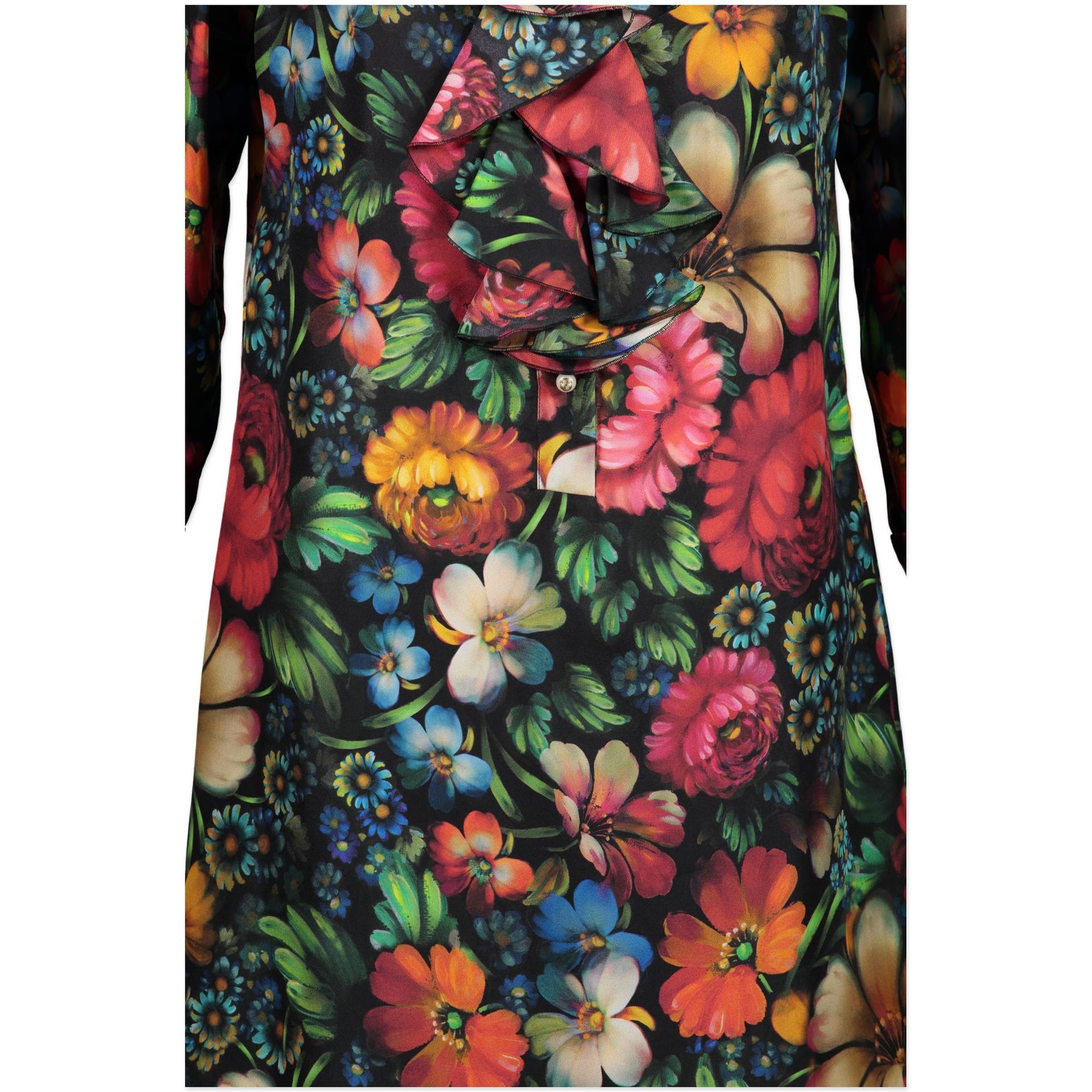 Buy and sell your authentic designer Gucci Floral Silk Shirt Dress - size IT40