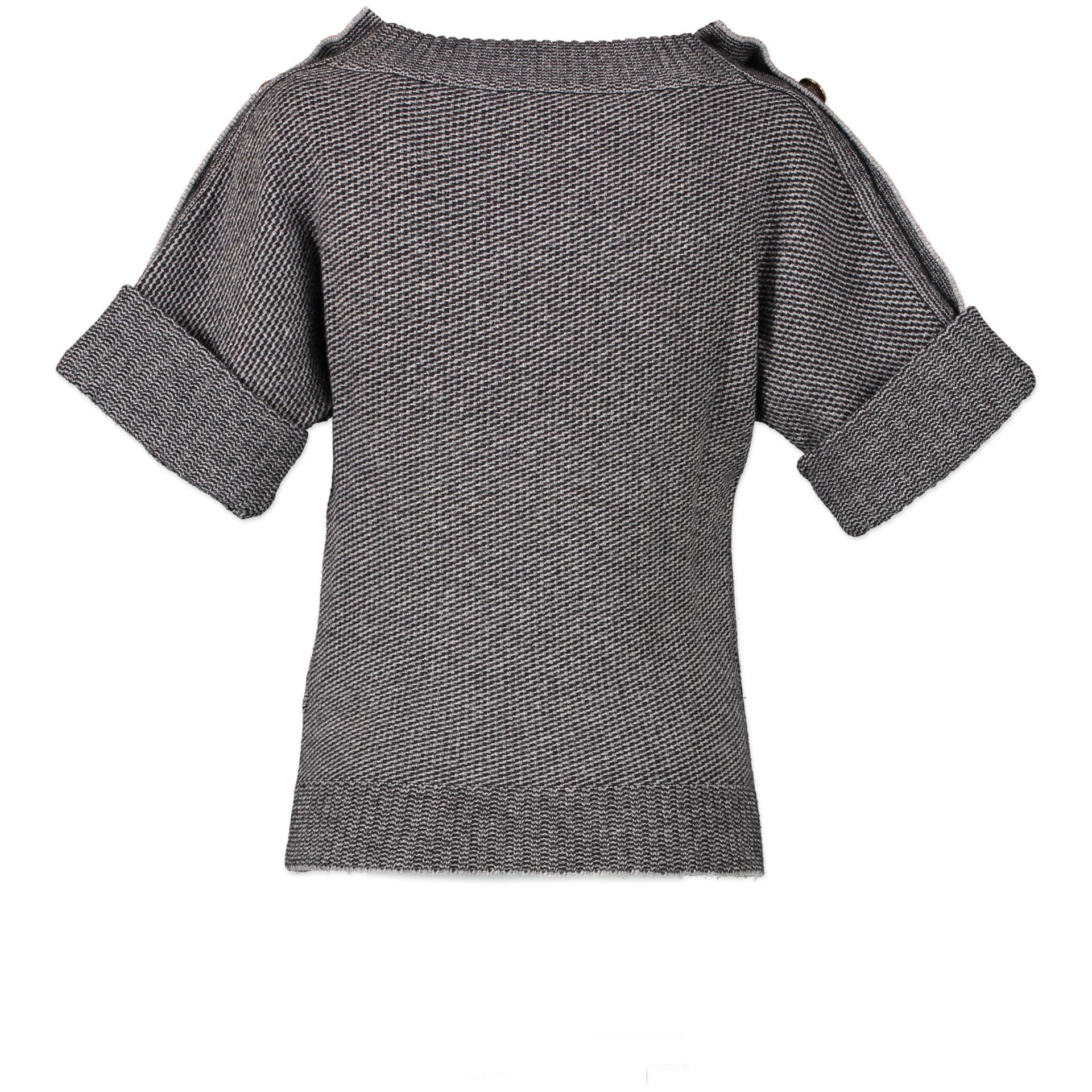 Gucci Black & White Wool Top With Scarf - Size XS aan de beste prijs