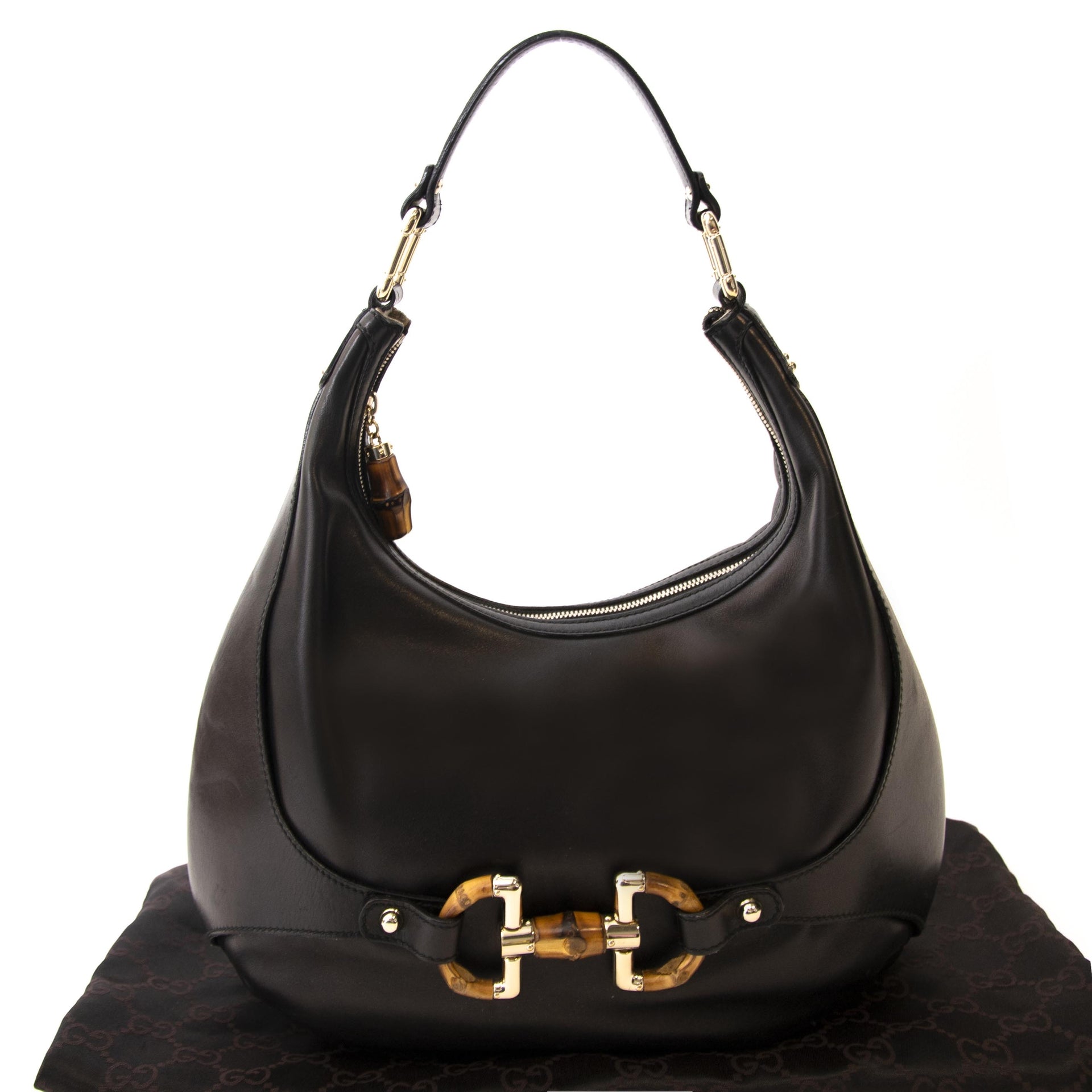 Black Gucci Amalfi hobo bag at Labellov with dustbag. Safe online shopping
