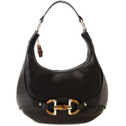 Gucci Black Amalfi Hobo Horsebit Shoulder Bag at Labellov.
