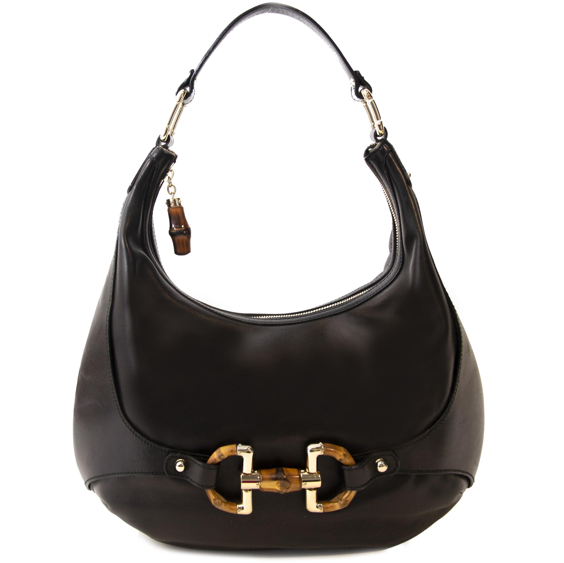 Gucci Black Amalfi Hobo Horsebit Shoulder Bag at Labellov.