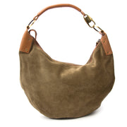 Acheter Gucci Suede Khaki Topstitched Hobo en ligne chez Labellov