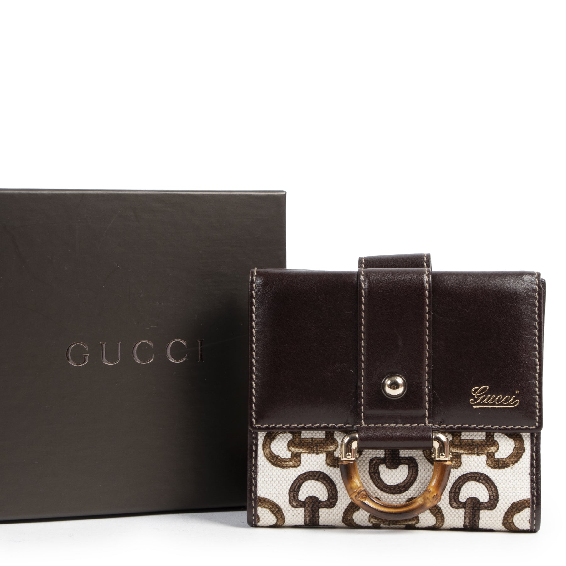 Gucci Horsebit Print Bamboo Wallet pour le meilleur prix en ligne chez Labellov à Anvers