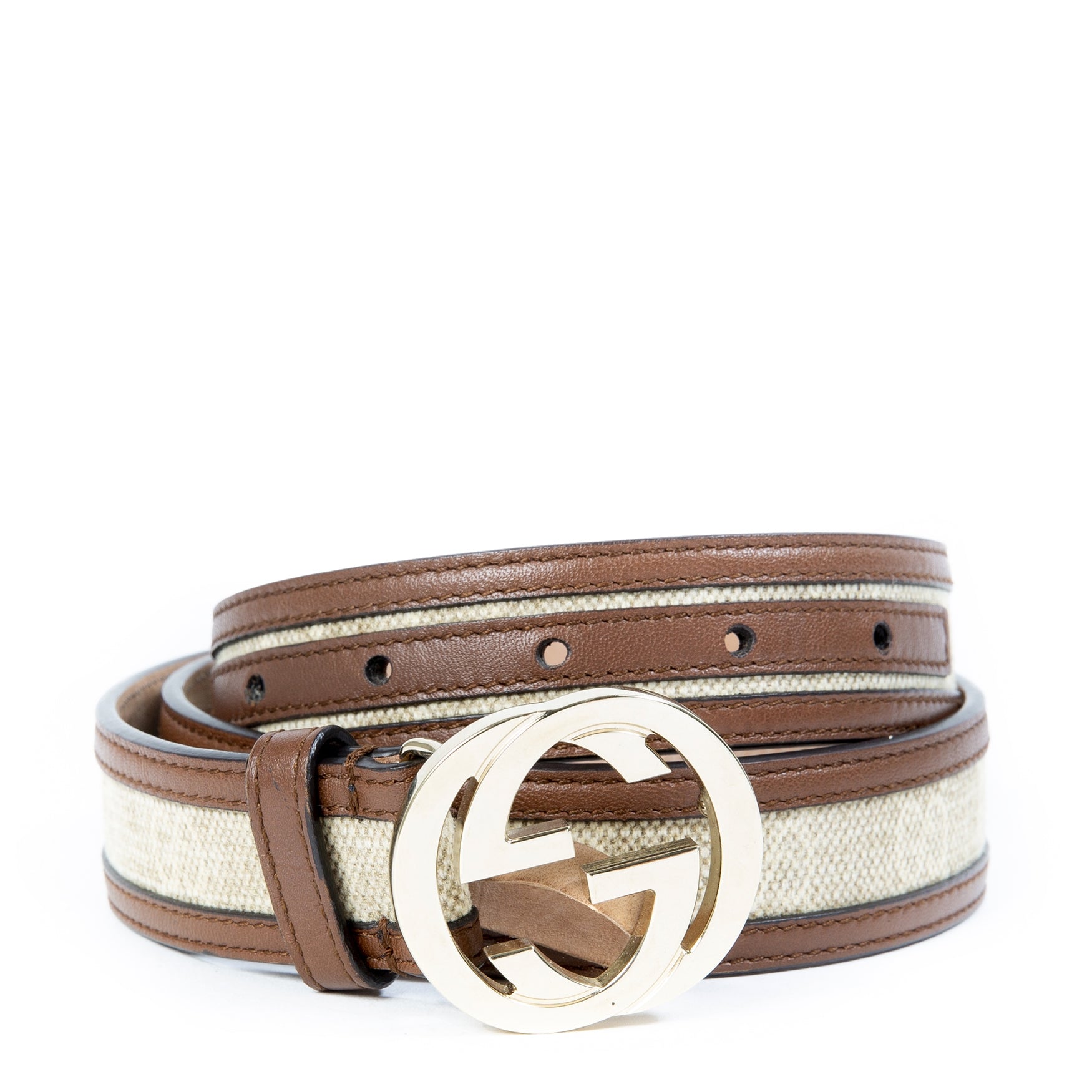 Gucci Monogram Interlocking G Belt - Size 80 now for sale at labellov vintage fashion webshop belgium