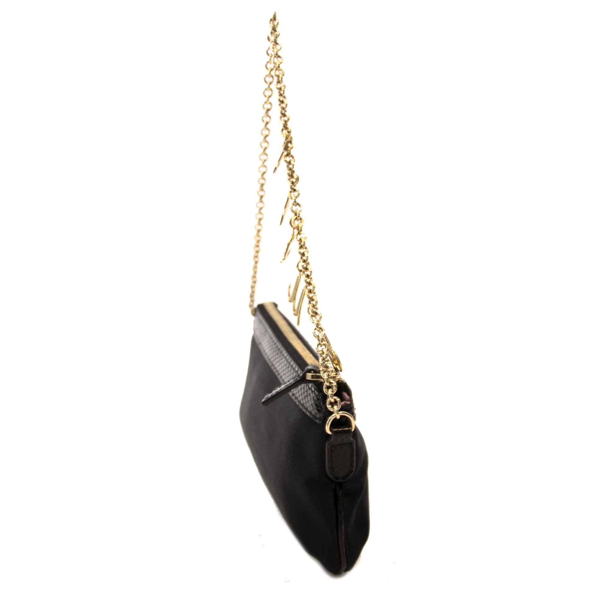 Authentique seconde main vintage Gucci Starlight Even Black Satin Pochette Bag achète en ligne webshop LabelLOV