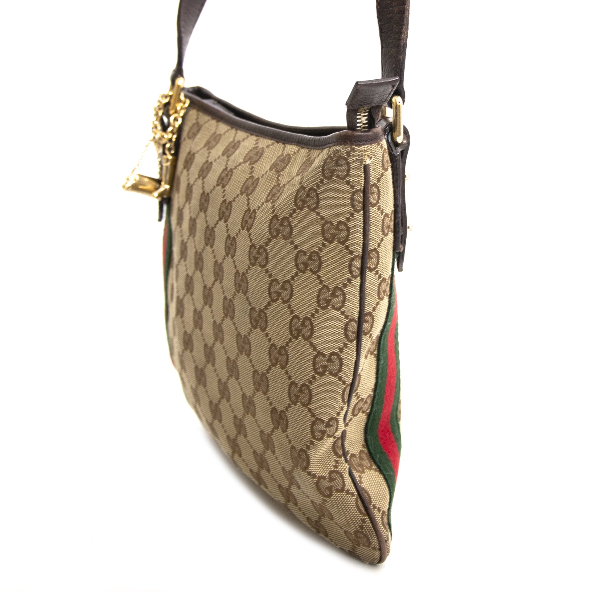 Gucci Monogram Web Jolicoeur Charms Messenger Bag
