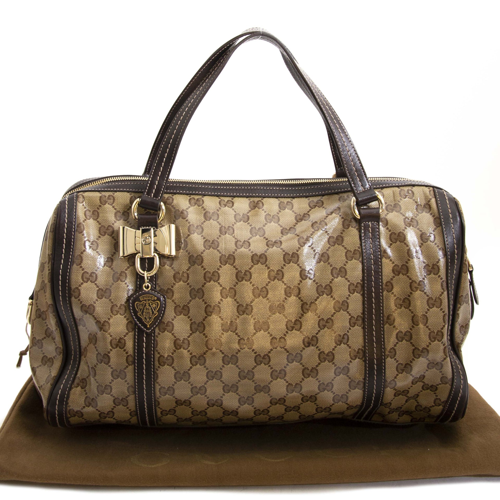 Gucci GG Crystal Medium Duchessa Boston Bag te koop bij Labellov in Antwerpen
