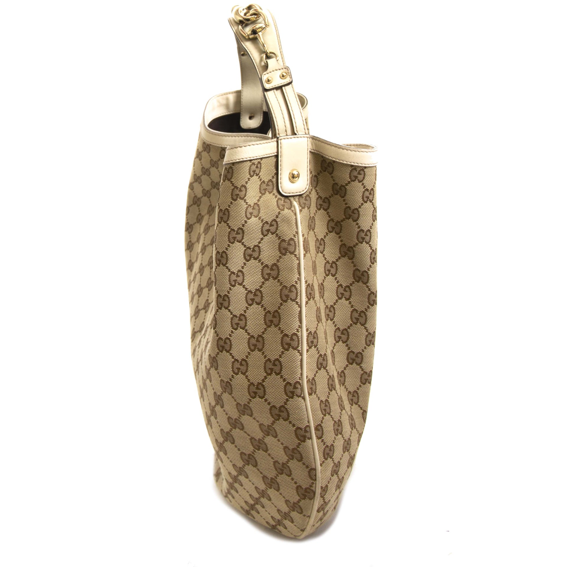 Gucci monogram boho tas tweedehands authentiek vintage juiste prijs veilig online kopen Labellov webshop Antwerpen